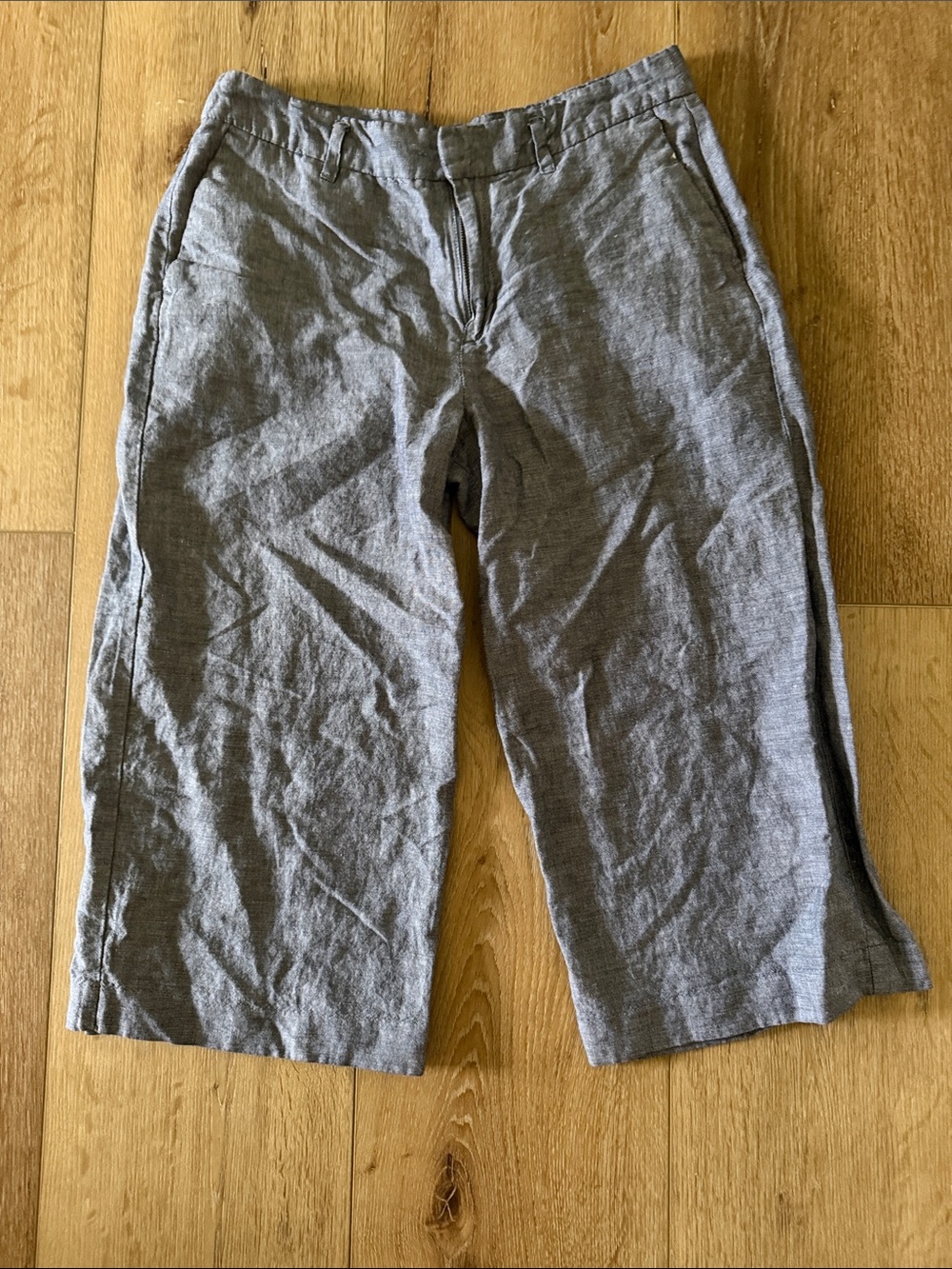 GAP | Blue/Gray Linen-Blend Capris | women’s 6